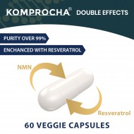 (1 Pack)KOMPROCHA Maximum Strength NMN Kapseln mit Trans-Resveratrol, 1100mg pro Portion, 60 Capsules